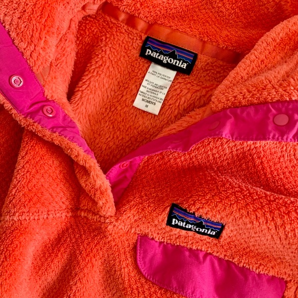 Patagonia Tomato Red Fleece Pull Over M - Picture 4 of 8